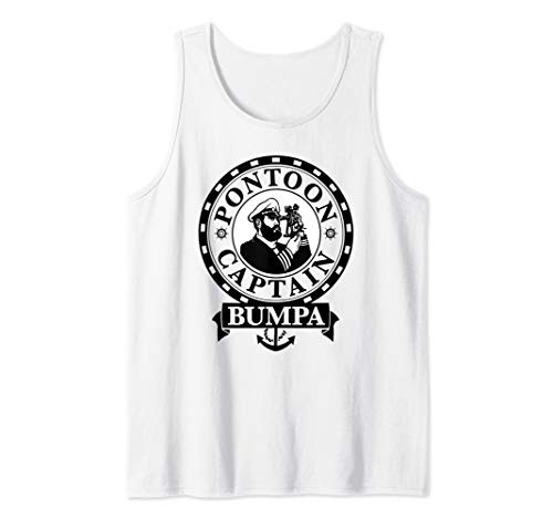 Bumpa Pontoon Captain Funny Pleasure Boat Lake Gift Tank Top