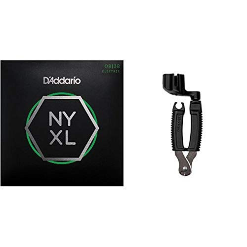 DAddario NYXL0838 Electric Guitar Strings  Extra Super Light  8-38 and Pro-Winder String Cutter Bundle