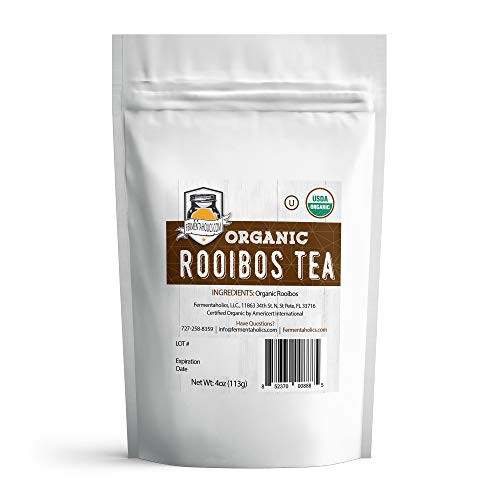 Fermentaholics USDA Certified Organic Loose Leaf Rooibos Tea - Perfect For Kombucha Brewing - Makes 9 Gallons or 54 Cups Of Tea