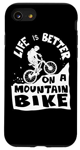 iPhone SE -2020- - 7 - 8 Life Is Better On A Mountain Bike - Cute Cycling Funny Gift Case
