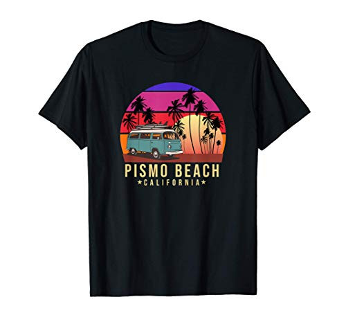 California Surf Pismo Beach Vintage Van Surfer T-Shirt California Surf Pismo Beach Vintage Van Surfer T-Shirt