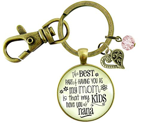 Gutsy Goodness Nana Keychain Best Part You as Mom Kids Grandma Jewelry Gift From Daughter Gutsy Goodness Nana Keychain Best Part You as Mom Kids Grandma Jewelry Gift From Daughter