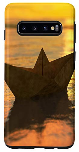 Galaxy S10 Origami Boat Sunset Design Case