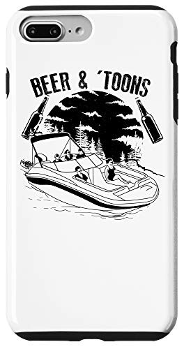 iPhone 7 Plus-8 Plus Beer and Toons - Cute Summer Boating Pontoon Boat Gift Case