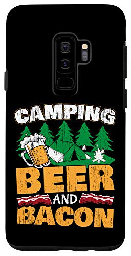 Galaxy S9- Camping Beer And Bacon Outdoor Hiking and Beer Lover Case