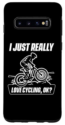 Galaxy S10 I Just Really Love Cycling Racing Bike Cyclist Gift Cycling Case
