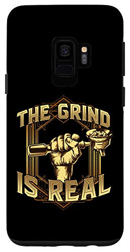 Galaxy S9 The Grind is Real Funny Barista Coffee Bar Gift Coffeemaker Case