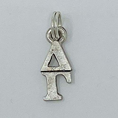 Delta Gamma DG Sorority Lavaliere in Sterling Plate