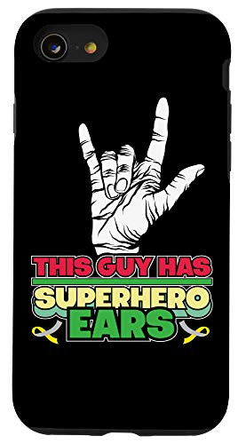 iPhone SE -2020- - 7 - 8 Deaf Awareness Hero Ear Deafness Hearing Loss Warrior Case