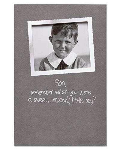 American Greetings Funny Sweet Innocent Birthday Card for Son
