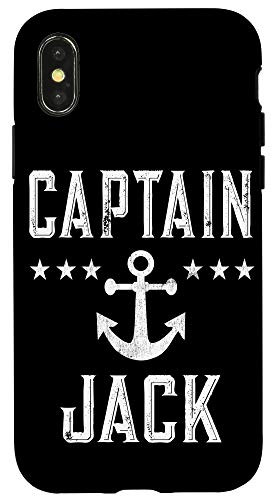 iPhone X-XS Vintage Captain Jack Cruise Boat or Water Boating Gift Case