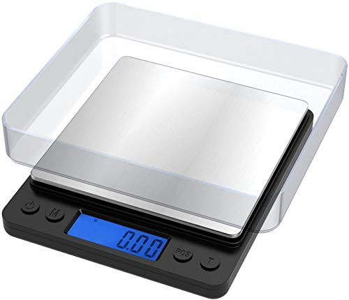 Ascher 500g Digital Kitchen Scale 500g 0-01g Mini Pocket Jewelry Scale Cooking Food Scale with Back-Lit LCD Display Auto Off Tare PCS Stainless Ascher 500g Digital Kitchen Scale 500g 0-01g Mini Pocket Jewelry Scale Cooking Food Scale with Back-Lit LCD Display Auto Off Tare PCS Stainless