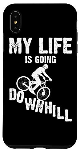iPhone XS Max Funny Downhill Mountain Bike Gift Men Women Cool Biker Joke Case