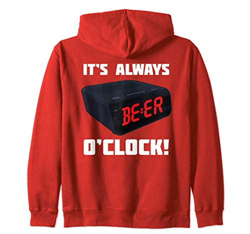 Time For Beer Digital Clocks Beer Time Zip Hoodie
