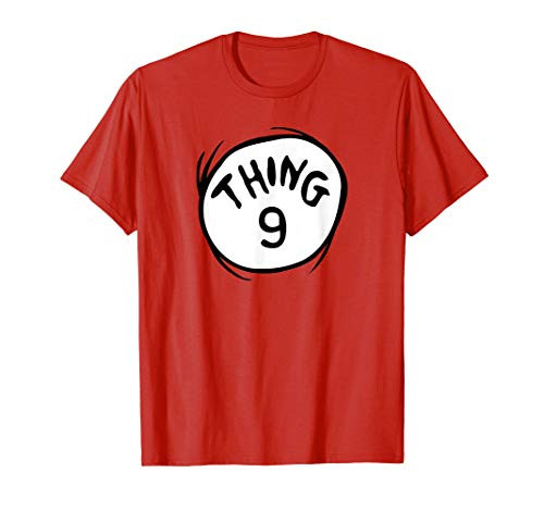 Dr- Seuss Thing 9 Emblem RED T-shirt