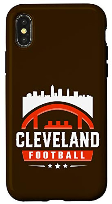 iPhone X-XS Classic Cleveland Football Stars City Skyline Case iPhone X-XS Classic Cleveland Football Stars City Skyline Case