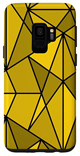 Galaxy S9 Simple Geometric Pattern Yellow Low Poly Polygons Modern Case
