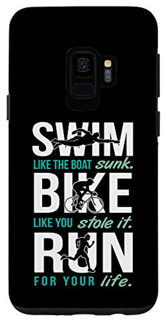 Galaxy S9 Swim Bike Run Funny Triathlon Race Case Galaxy S9 Swim Bike Run Funny Triathlon Race Case