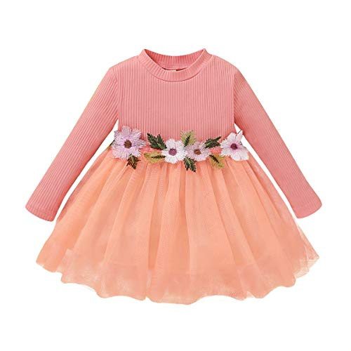 6-9 Months Baby Girl Clothes Fall Outfits Flower Princess Tutu Dress Little Girl Tulle Long Sleeve Overall Thanksgiving Skirt Pink 6-9 Months Baby Girl Clothes Fall Outfits Flower Princess Tutu Dress Little Girl Tulle Long Sleeve Overall Thanksgiving Skirt Pink