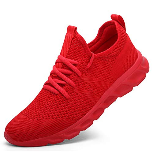 Damyuan Womens Sneakers Athletic Running Shoes Walking Shoes Lightweight Gym Mesh Comfortable Trail Running Shoes Red