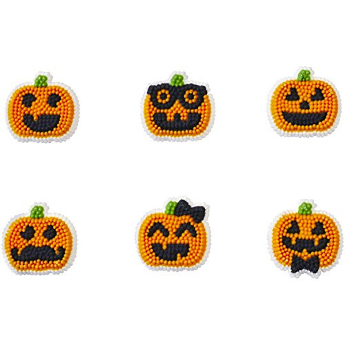 Wilton 710-2121 Jack-O-Lantern Dress Up Dot Matrix Icing Decoration, Assorted