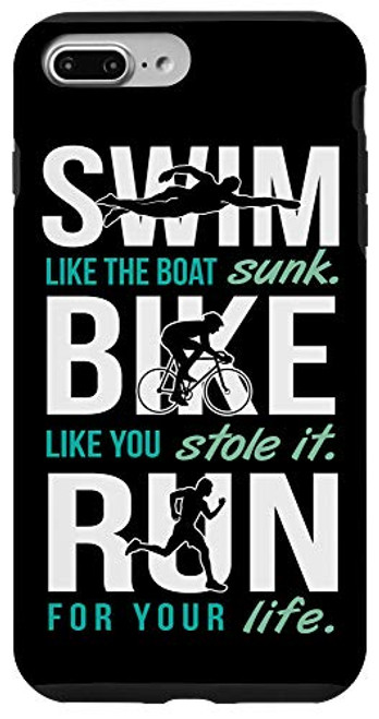 iPhone 7 Plus-8 Plus Swim Bike Run Funny Triathlon Race Case iPhone 7 Plus-8 Plus Swim Bike Run Funny Triathlon Race Case
