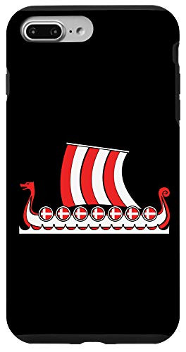 iPhone 7 Plus-8 Plus Denmark Viking Ship Gift Danish Flag Dragon Boat Viking Case