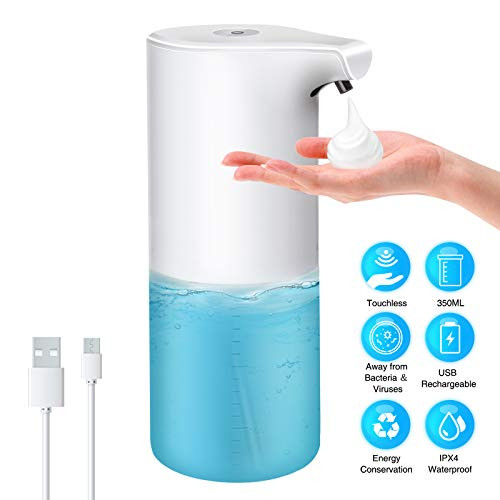 UNIWA Foaming Soap Dispenser Touchless Automatic Soap Dispenser Rechargeable Auto Infrared 0-25s Fast Sensor Foam Touchless Soap Dispenser for Bathr UNIWA Foaming Soap Dispenser Touchless Automatic Soap Dispenser Rechargeable Auto Infrared 0-25s Fast Sensor Foam Touchless Soap Dispenser for Bathr