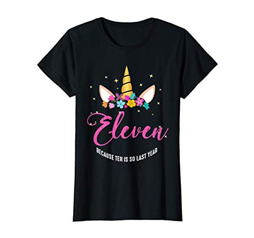 11 Years Old Birthday Girl Gifts Unicorn 11th Birthday T-Shirt