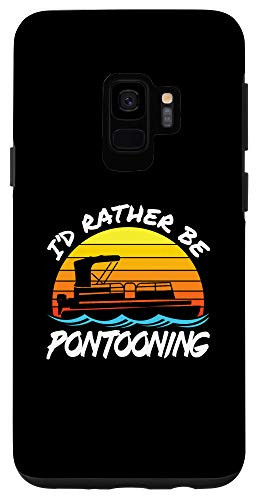 Galaxy S9 Id Rather Be Pontooning Pontoon Boat Owner Lover Retro Case