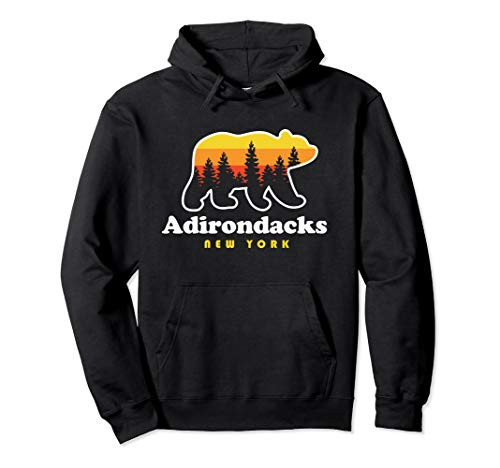 Adirondacks NY Bear Woods New York Pullover Hoodie Adirondacks NY Bear Woods New York Pullover Hoodie