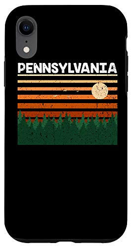 iPhone XR Vintage Pennsylvania Sunset Woods Outdoors Souvenir Case