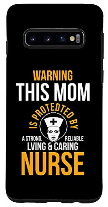 Galaxy S10 Black Woman Afro Caring Nurse Cool Black History Month Gift Case Galaxy S10 Black Woman Afro Caring Nurse Cool Black History Month Gift Case