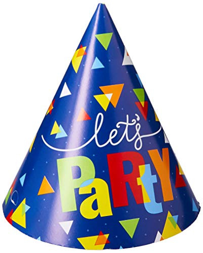 Creative Converting Geo Pop Adult Party Hats Party Supplies, Multicolor