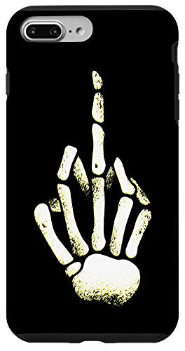 iPhone 7 Plus-8 Plus Halloween Skeleton Middle Finger Hand Fuck off Case