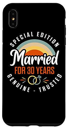 iPhone XS Max 30th 30 year Wedding Anniversary Gift Supports Husband Wife Case