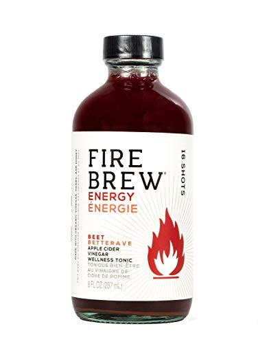 Fire Brew - Energy - Beet - Apple Cider Vinegar Fire Cider Tonic - 8oz - 16 Shots - Canadian Labels