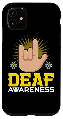 iPhone 11 Deaf Awareness Aware Deafness Hearing Loss Warrior Case