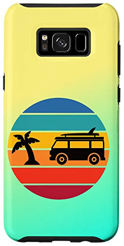 Galaxy S8- Rainbow Sunset Hippie Van Palm Tree Beach California Case