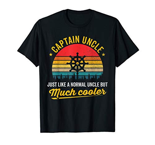 Retro Boat Captain Uncle Sailor Boating Owner Boating Gift T-Shirt