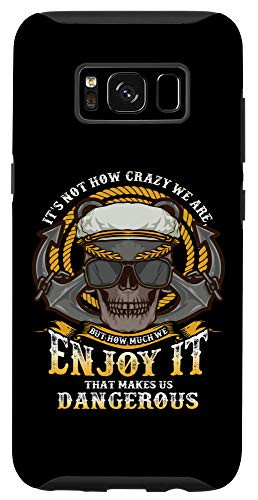 Galaxy S8 Crazy Boat Captain Pirate Skull Anchors Case