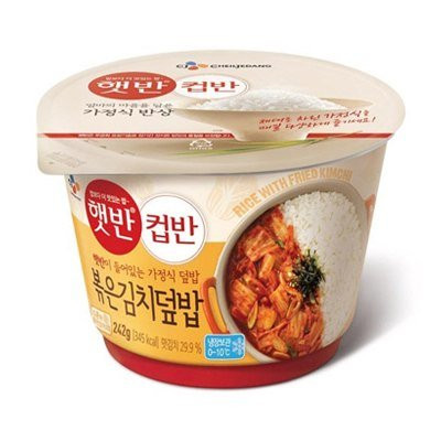 Korean CJ Cupbahn Hetbahn Microwavable Rice Bowls (Stir Fried Kimchi)