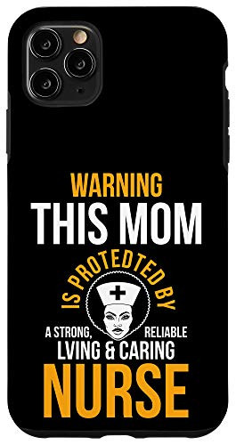 iPhone 11 Pro Max Black Woman Afro Caring Nurse Cool Black History Month Gift Case