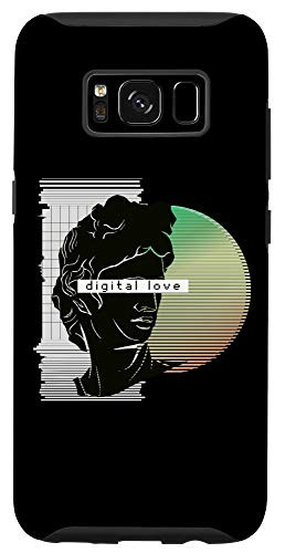 Galaxy S8 Digital Love Classic Statue Vaporwave Trippy Glitch Art Case