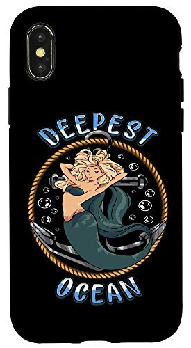 iPhone X-XS Mermaids Captain Boat Anchor Pontoon Ship Sailor Case