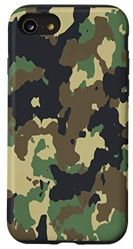 iPhone SE -2020- - 7 - 8 Military Green Camouflage Outdoor Hunting Camo Pattern Gift Case
