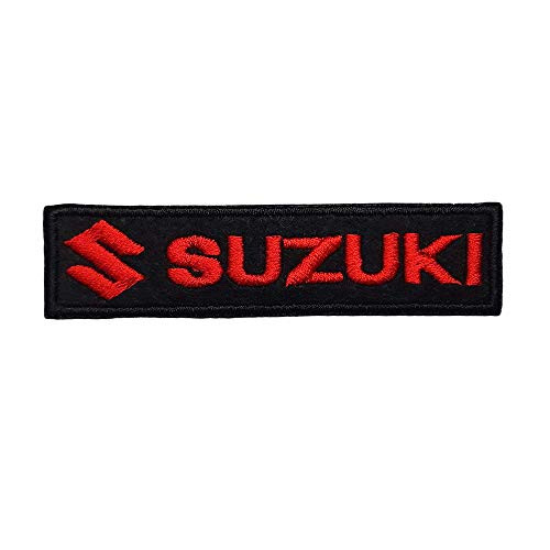 Suzuki Embroidered Patch Iron on-Sew on- Size 8 9 x 2 2 cm -3 5? x 0 9?-- b064-2