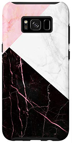 Galaxy S8- Marbled  pastel  black  white  Classic  trendy  Pretty  Gift Case
