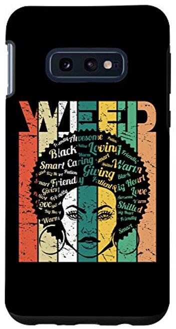 Galaxy S10e Black Woman Weed Afro Retro Cool Black History Month Gift Case Galaxy S10e Black Woman Weed Afro Retro Cool Black History Month Gift Case