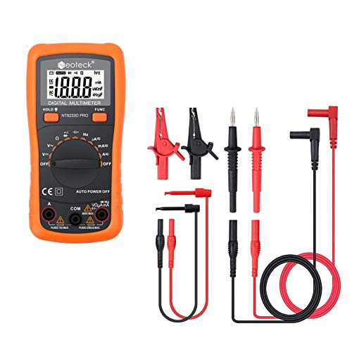 Neoteck Auto Ranging Digital Multimeter - 8 Pieces Multimeter Test Lead